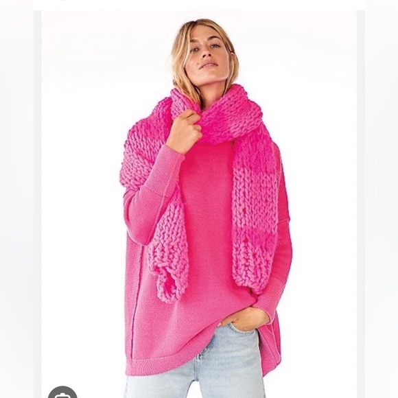 Free People Electric Pink Ottoman Sweater (As Seen On Jillian Harris) ⚡️ - Picture 5 of 6